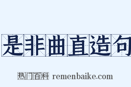 是非曲直造句是什么意思的图片